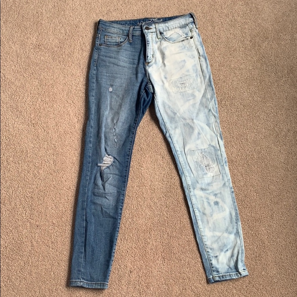 Universal Thread Light Distress Half-Bleach Jeans